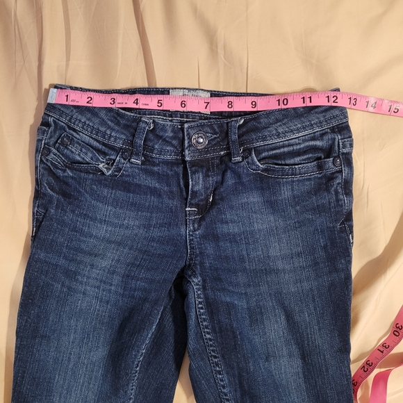 00 Aeropostale Bayla Skinny Jeans Dark Wash - Picture 7 of 10